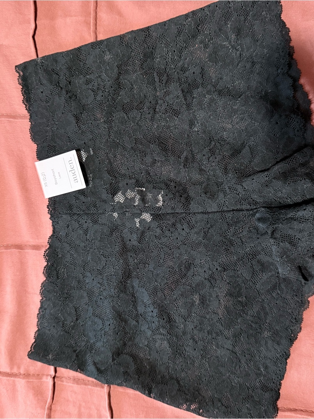 NWT Auden Black Lace Women's Boyshorts
